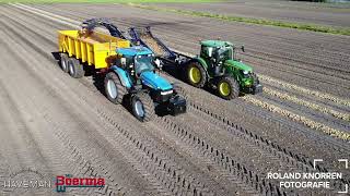 Uien laden Bloemkwekerij Haveman amp Maatschap Boerma  John Deere 6R150  New Holland TM  Veenhuis [upl. by Aneehsyt]