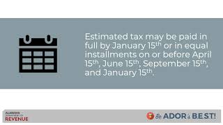 Business Income Tax Estimated Tax [upl. by Duax]