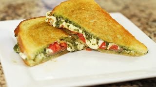 Grilled Caprese Sandwich All Melty And Delicious by Rockin Robin [upl. by Drauode]