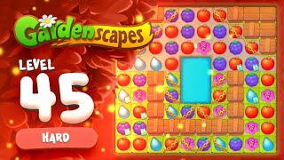 Gardenscapes  Hard Level 45 [upl. by Ahseket249]