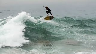 Modern Pro Skimboarding  KICKFLIP On a Wave  Raw Footage [upl. by Nuncia]