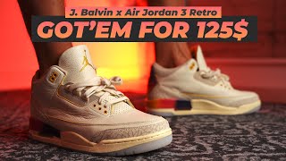 EARLY LOOK JORDAN 3 J BALVIN SUNSET DETAILED REVIEW amp ON FEET by KICKWHO [upl. by Wald]