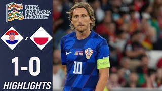 Croatia vs Poland 10 Highlights UEFA Nations League 202425 [upl. by Atiuqehc]