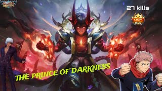 one hit finished prince of darkness dyrroth savage 27 kills global of MLBB [upl. by Ginny]