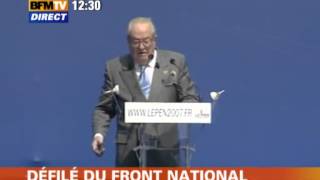 Discours de JeanMarie Le Pen au défilé du 1er Mai 2007 [upl. by Onahpets327]