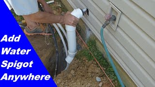 Add a Frost Proof Water Spigot Anywhere on Your Property  Complete Instructions [upl. by Ybor610]