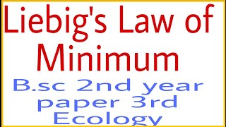 Liebigs Law of minimum [upl. by Akahs265]