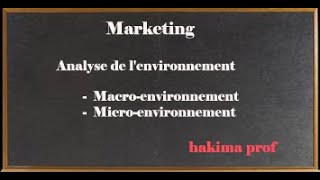 lanalyse de lenvironnement  marketing [upl. by Einahc173]