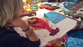 Susan Carlson September 2017 Maine Quilt Retreat Classroom Walkthrough [upl. by Ebonee854]