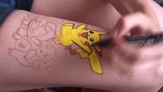 Body Painting POKEMON  Many Art [upl. by Nawd]