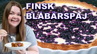 Finsk blåbärspaj Mustikkapiirakka [upl. by Ahsas]