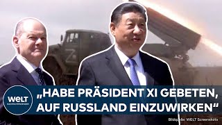 PUTINS KRIEG Scholz und Xi wollen Frieden in der Ukraine – der Weg ist eher unklar [upl. by Nnadroj]