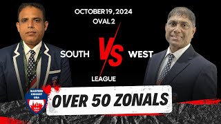 O50s West Zone Vs South Zone  Masters Cricket USA Zonals 2024 Dubai Showdown at The Sevens Stadium [upl. by Ainad]