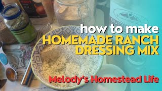 Homemade Ranch Dressing Mix [upl. by Eselahs]