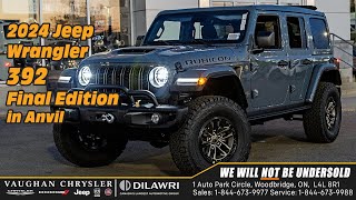 2024 Jeep WRANGLER RUBICON 392 Final Edition in Anvil 64 V8 470 HP WARN Winch at Vaughan Chrysler [upl. by Allianora431]