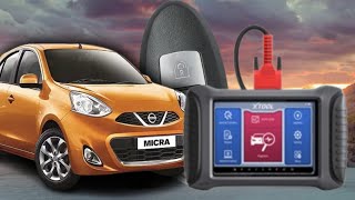 NISSAN MICRA SMART KEY ALL KEY LOST PROGRAMING WITH XTOOL X100PAD PAD ELITE SUCCESS [upl. by Jermayne]