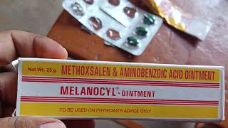 Melanocyl ointment  Melanocyl lotion  Melanocyl ointment how to use  Methoxsalen topical solution [upl. by Aldus750]