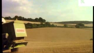 1980s Claas Combine Harvester Archive Footage [upl. by Eerrahs]