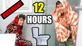 WE SPENT OVERNIGHT IN BATHROOM 🚽 😜  PRANKED VAJRE INSIDE 😂  VelBros Tamil [upl. by Ardnek]