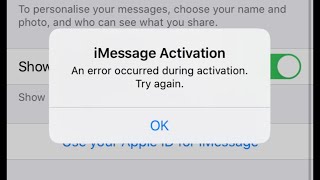 iMessage Activation Error on iphone [upl. by Powel]