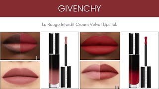 Sneak Peek Givenchy Le Rouge Interdit Cream Velvet Lipstick [upl. by Inal217]