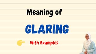 Daily vocabulary  Glaring Meaning  Vocabgram [upl. by Nedmac]