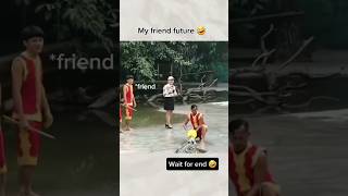 Me time travel to 2035 see my friend funny shot video 🤣😂 [upl. by Lahtnero611]