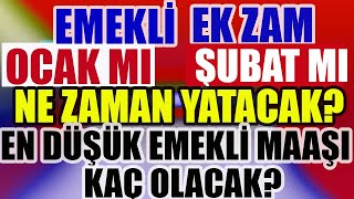 Emekli Ek Zam Ne Zaman Yatacak En Düşük Maaş Kaç Olacak [upl. by Onitnevuj]