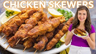 Breaded Chicken Skewers Recipe [upl. by Adamina667]