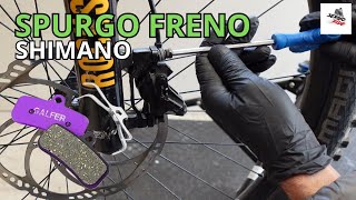 SPURGO FRENI SHIMANO E CAMBIO PASTIGLIE MTB [upl. by Htnamas769]