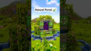 Natural Minecraft Nether Portal 🔮 Build Idea amp Tutorial minecraft [upl. by Amitie940]