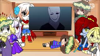 Undertale reacts to Sans vs W D GasterLazyEnjoy😊 [upl. by Myrvyn]