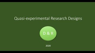 Quasi experimental research designs [upl. by Aileduab]