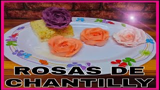 ROSAS DE CHANTILLY faciles y bonitas [upl. by Schroeder]