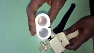 How to setup a Dental soft putty Dispensing Gun [upl. by Aihsitan]