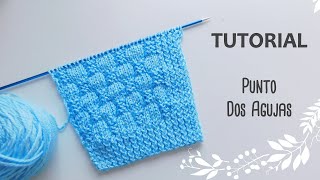 Punto Dos Agujas Tricot Palitos Damero para Sueter Cárdigan Saquitos Chalecos mantitas [upl. by Ainimre]