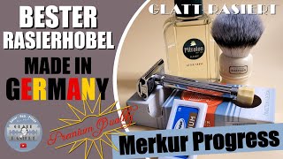 Bester Rasierhobel Made in Germany ║ Merkur Progress  Rasierhobel  GLATT  RASIERT [upl. by Htebzile]