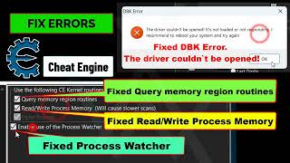 Cheat Engine DBK Error The driver couldnt be opened Its not loading or not responding [upl. by Inoj]