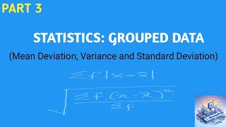 STATISTICS MEAN DEVIATION VARIANCE AND STANDARD DEVIATION [upl. by Yblehs]