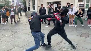 Self taught boxer vs street fighter round 2🥊🙏🏾 [upl. by Ednyl]