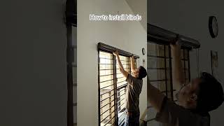 How to install blinds blinds kese lagaye window blinds homedecor curtains luvers walldecor [upl. by Eilrak]