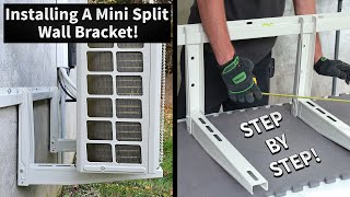 Installing a Mini Split Wall Bracket and Mounting the Unit [upl. by Myra]