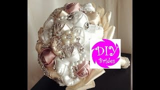 How to make Brooch Bouquet l DIY Bouquet Kit Pearlie l No Wires Easy Tutorial [upl. by Affrica]