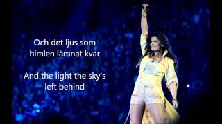 CarolaFångad av en stormvind Eurovision 1991 Sweden ENGLISH TRANSLATION [upl. by Bryce]