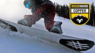 Woodward Copper Park Laps  Lobster Halldor Pro Snowboard [upl. by Amelita99]