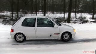 FWD Snow play Peugeot 106 Rallye S2 [upl. by Nikkie]