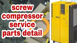 screw compressor service and parts detail  6000 hour compressor service  Kaiser compressor [upl. by Olenta]