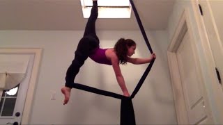 Aerial Silk Tutorial Intermediate Skills 1 [upl. by Adnimra137]