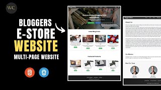 How To Design Website Using HTML amp CSS  Blogger ECommerce Website  HTML amp CSS Project  Hindi [upl. by Lorelei]