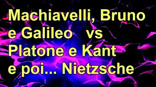 Machiavelli Bruno e Galileo vs Platone e Kant  e poi Nietzsche  La scienza attraverso i secoli [upl. by Quentin]